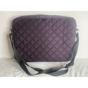 Belkin Dk. Plum Quilted Laptop Case 11.5" H x 16" W with Gray Crossbody Strap